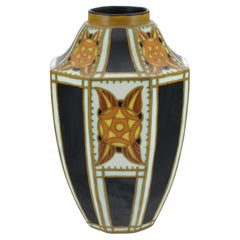 Art Deco Vase Designed By Charles Catteau For Boch Frères Keramis 1930s