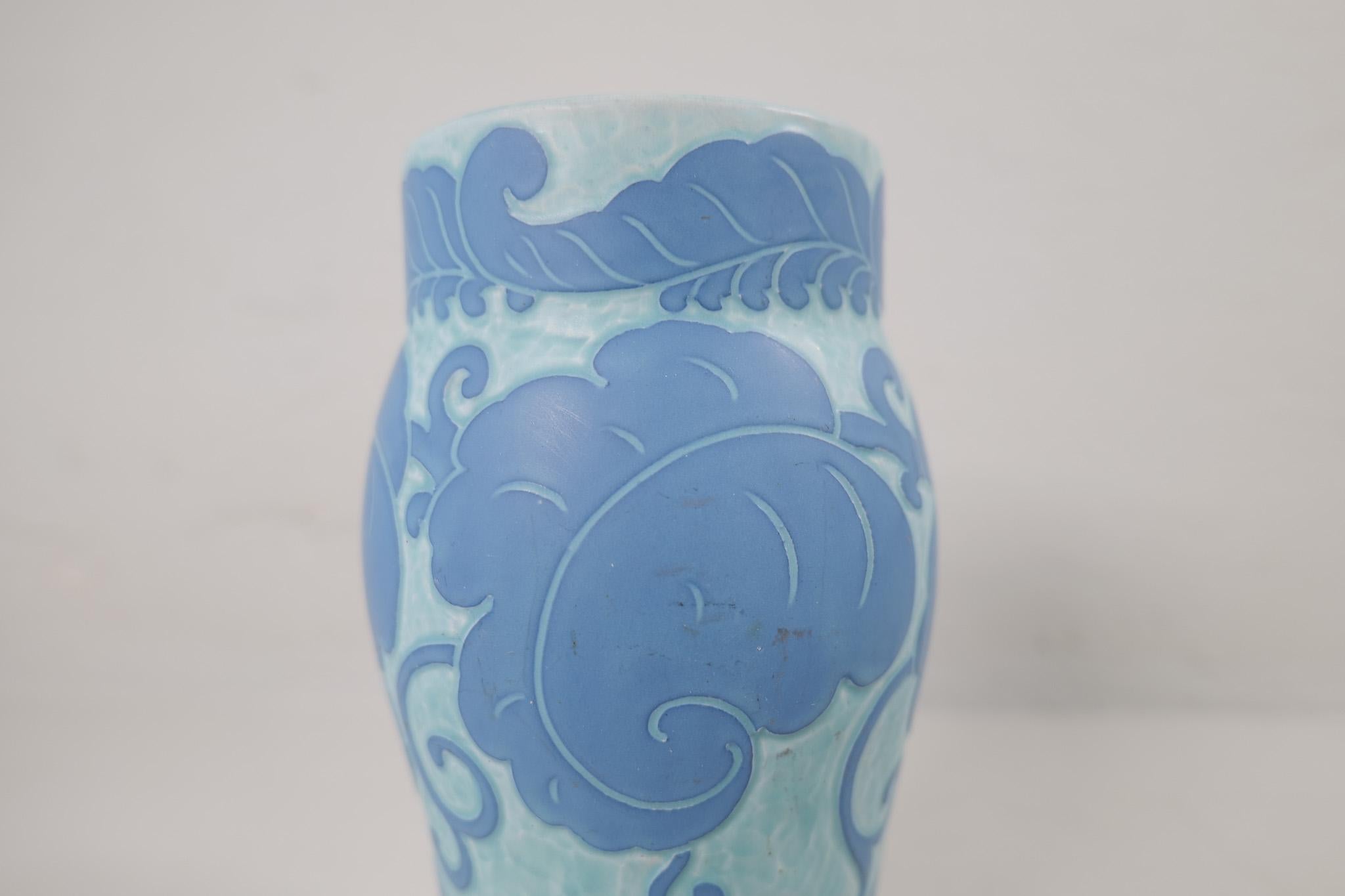 Art déco-Vase Gustavsberg „Sgraffito“ Josef Ekberg Schweden, 1921 (Keramik) im Angebot