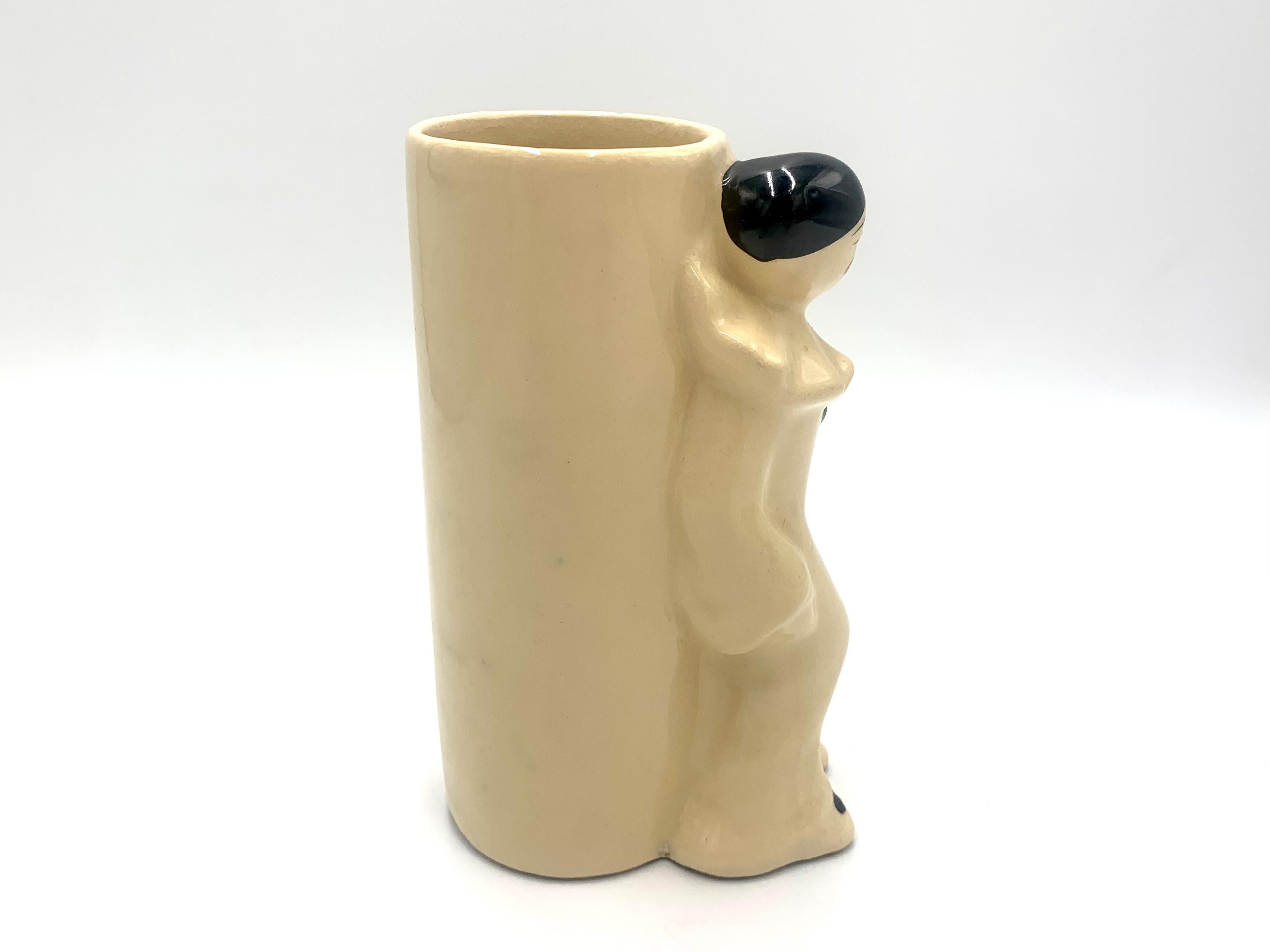 Art Deco Vase Harlequin, Germany, 1960s In Good Condition For Sale In Chorzów, PL