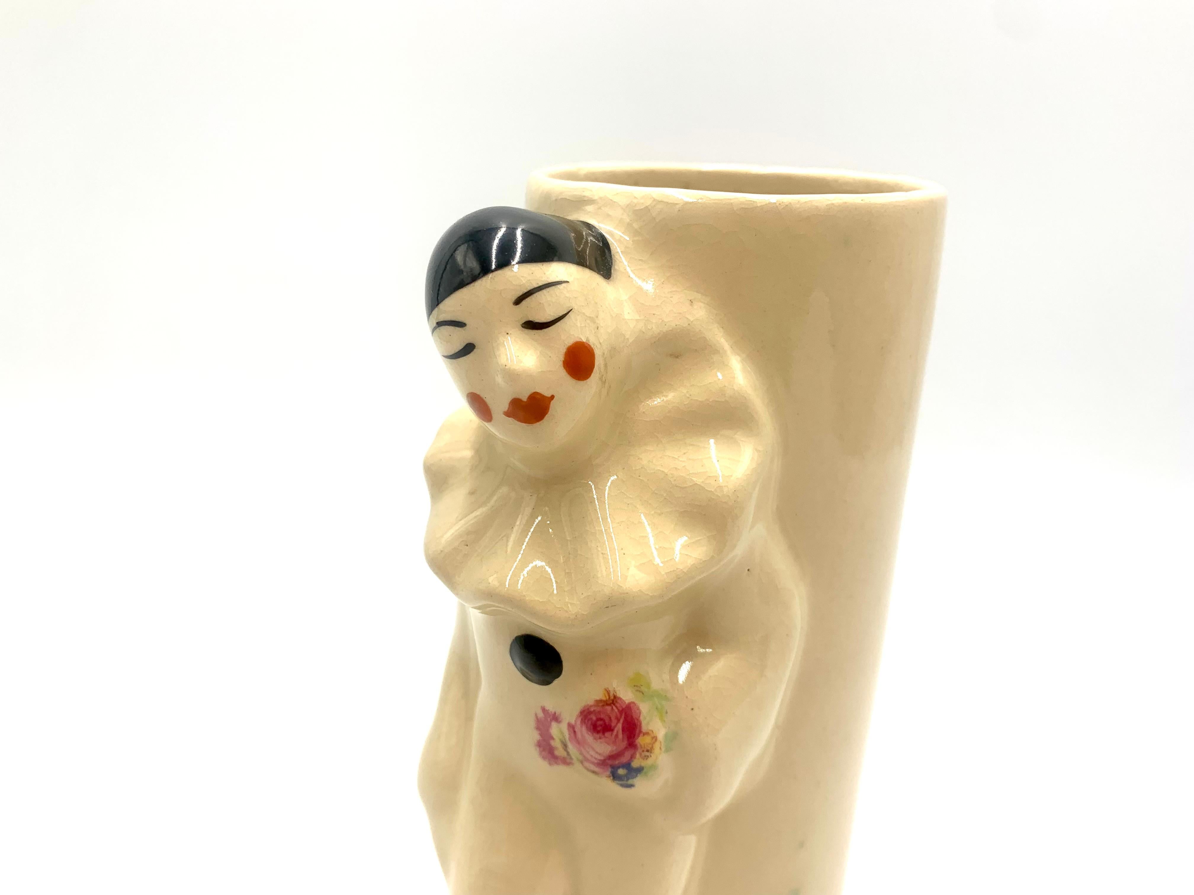 Vase Art déco Harlequin, Allemagne, années 1960 Bon état - En vente à Chorzów, PL