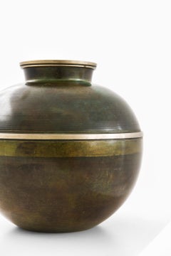 Art Deco Vase in Brass and Bronze by Birka Metall, 1930s