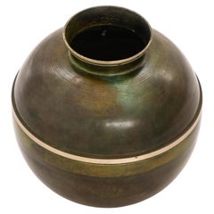 Art Deco Vase in Brass and Bronze by Birka Metall, 1930s