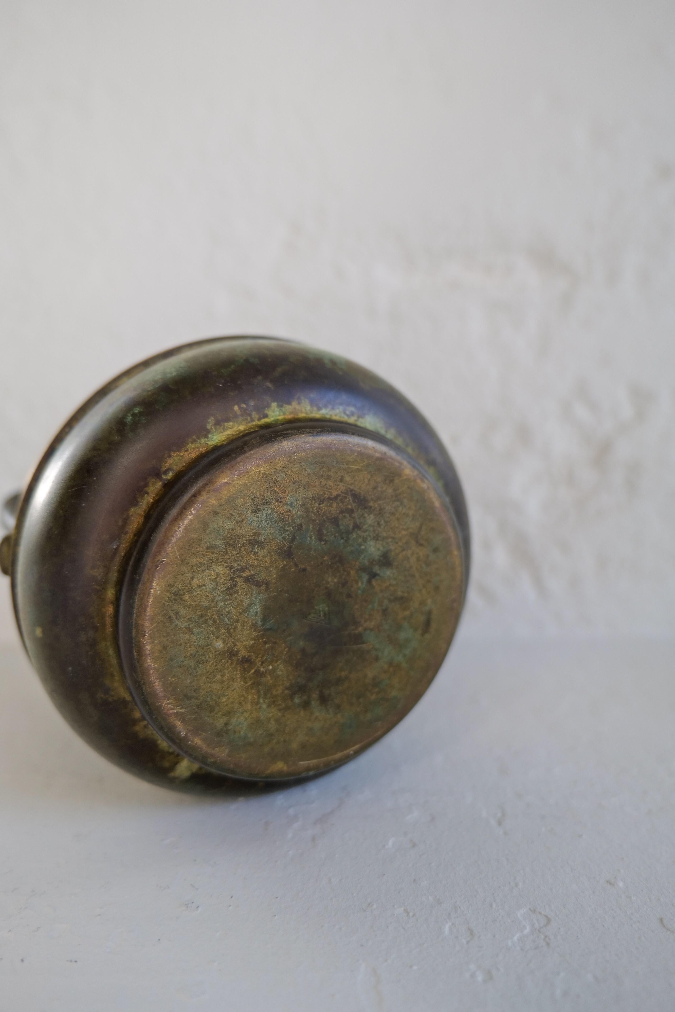 Art Deco Vase in Bronze and Brass by SVM Handarbete, Sweden 1940s For Sale 7