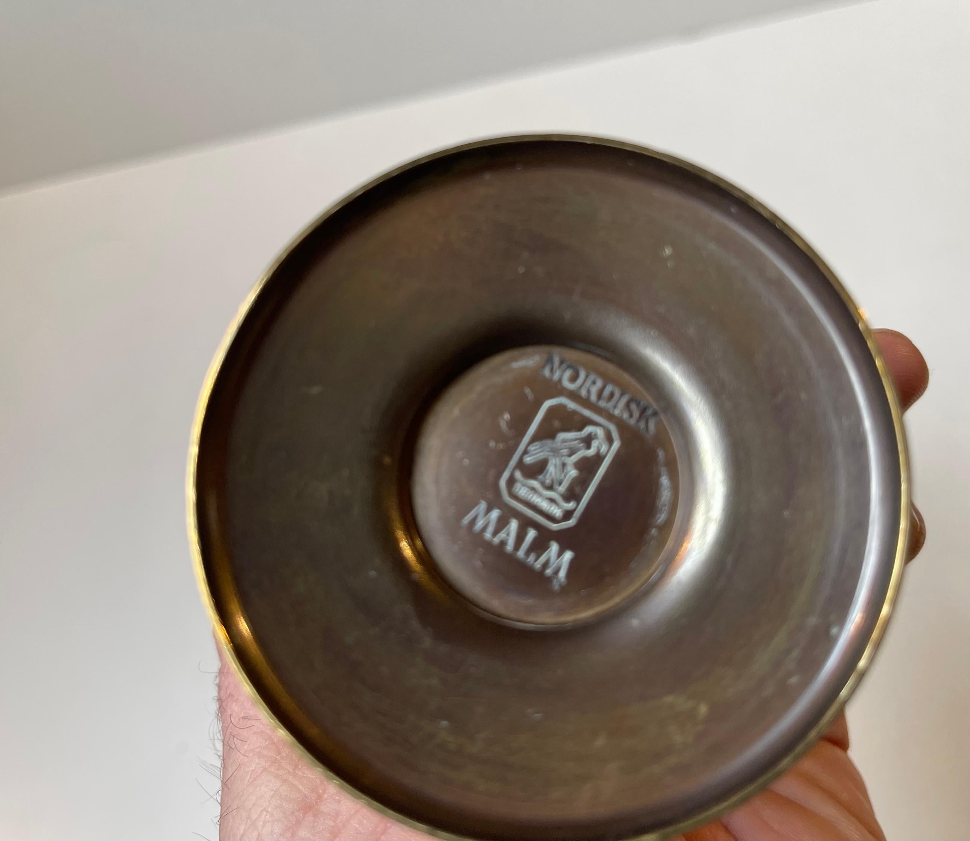 Jarrón Art Decó de bronce de Nordisk Malm, años 40 Bronce en venta