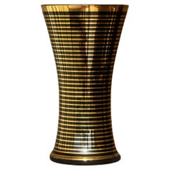 Jarrón Art Decó de cristal Bélgica Mediados del siglo XX