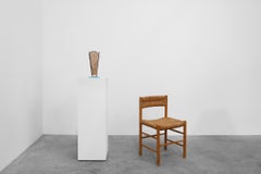 Art Deco Vase in Glass, Mirrored Glass and Wood, France 1920s