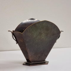 Art Deco Vase in Solid Bronze, Denmark 1920s