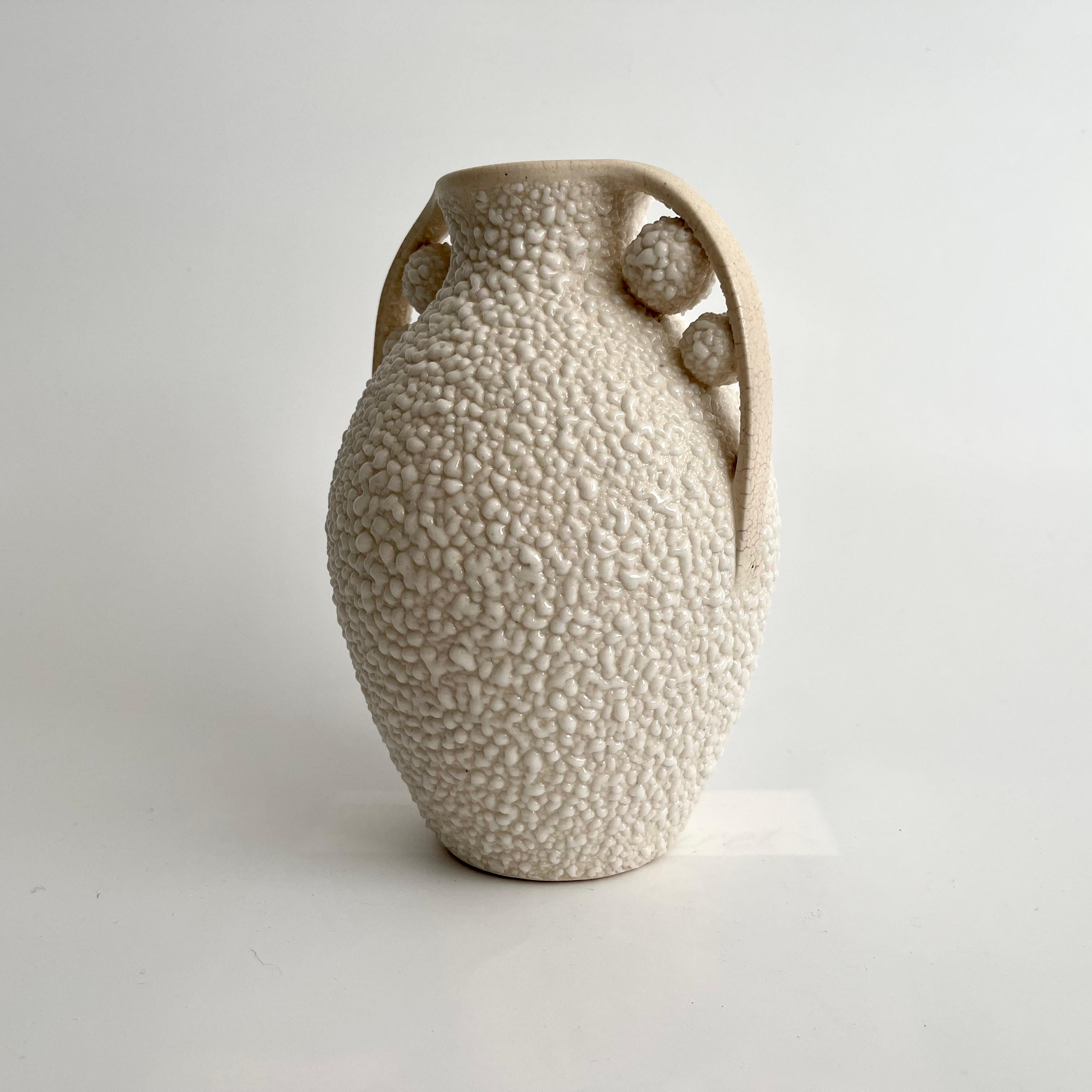 Ceramic Art Deco Vase in the manner of Jean Besnard For Sale