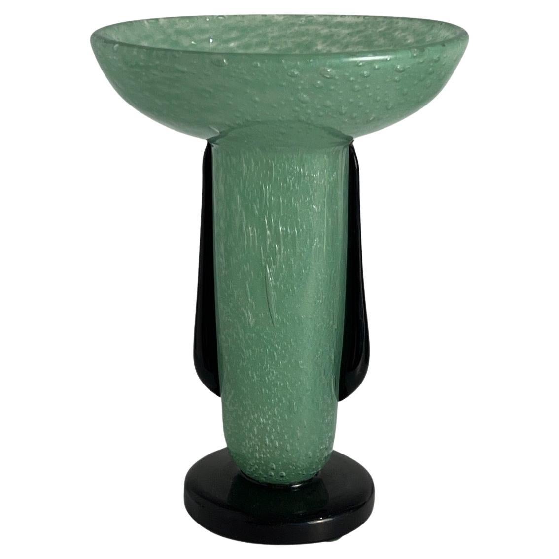 Art Deco Vase Jade Larmes by Charles Schneider For Sale