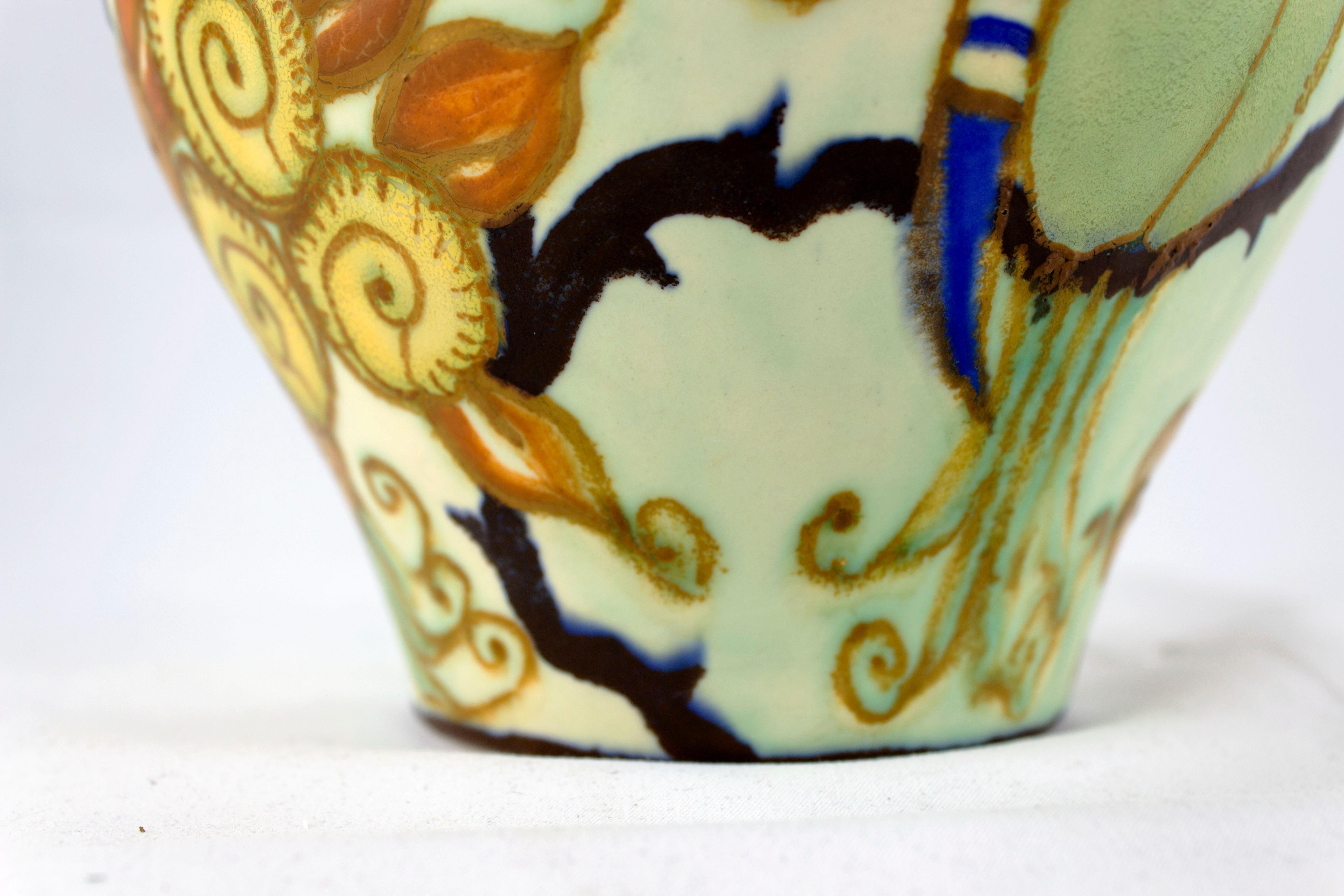 Art Deco Vase Keramis D1130 Signed D.L., 1927 For Sale 1