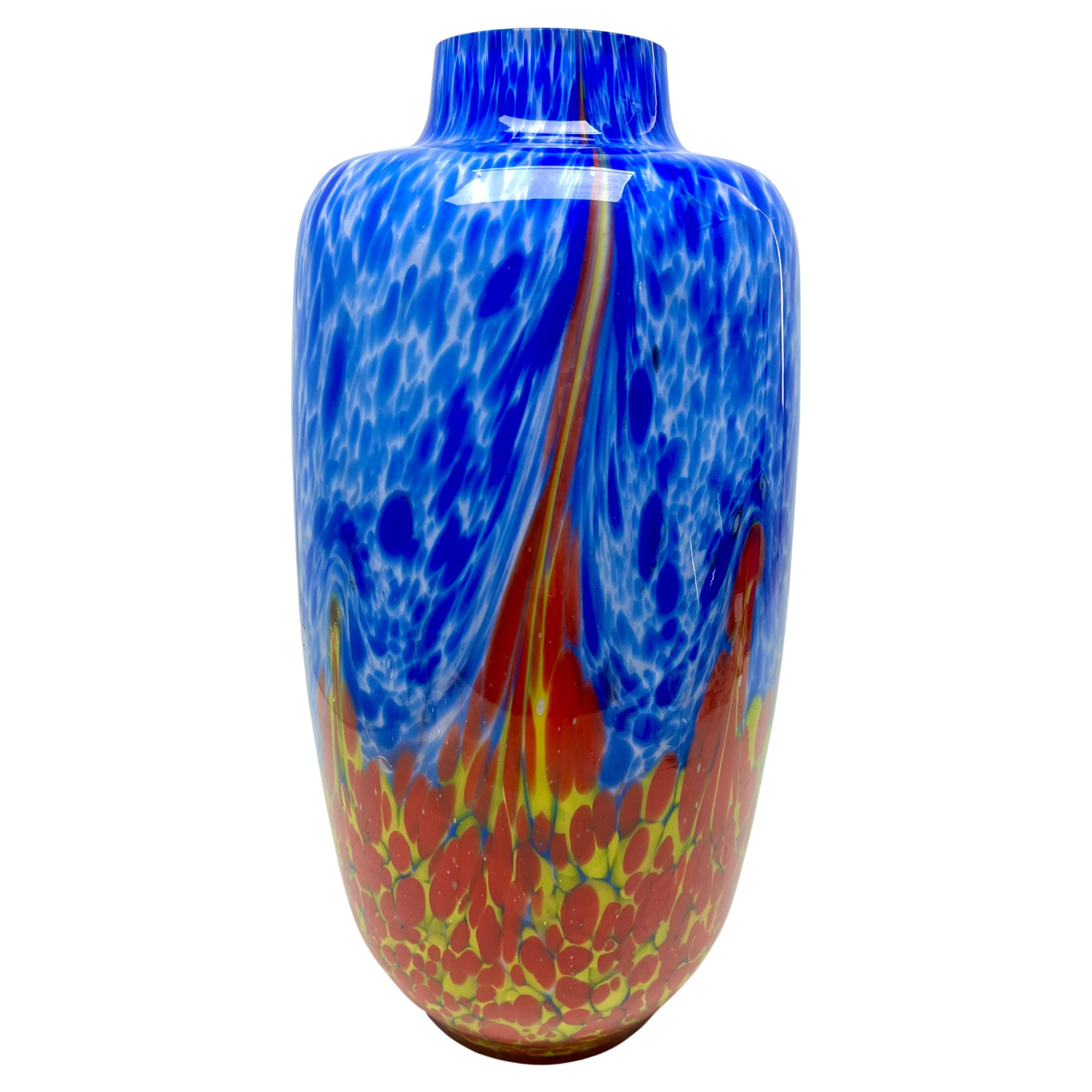 Vase Art Déco à plusieurs couches de verre Scailmont d'Henri Heemskerk, 1886-1953