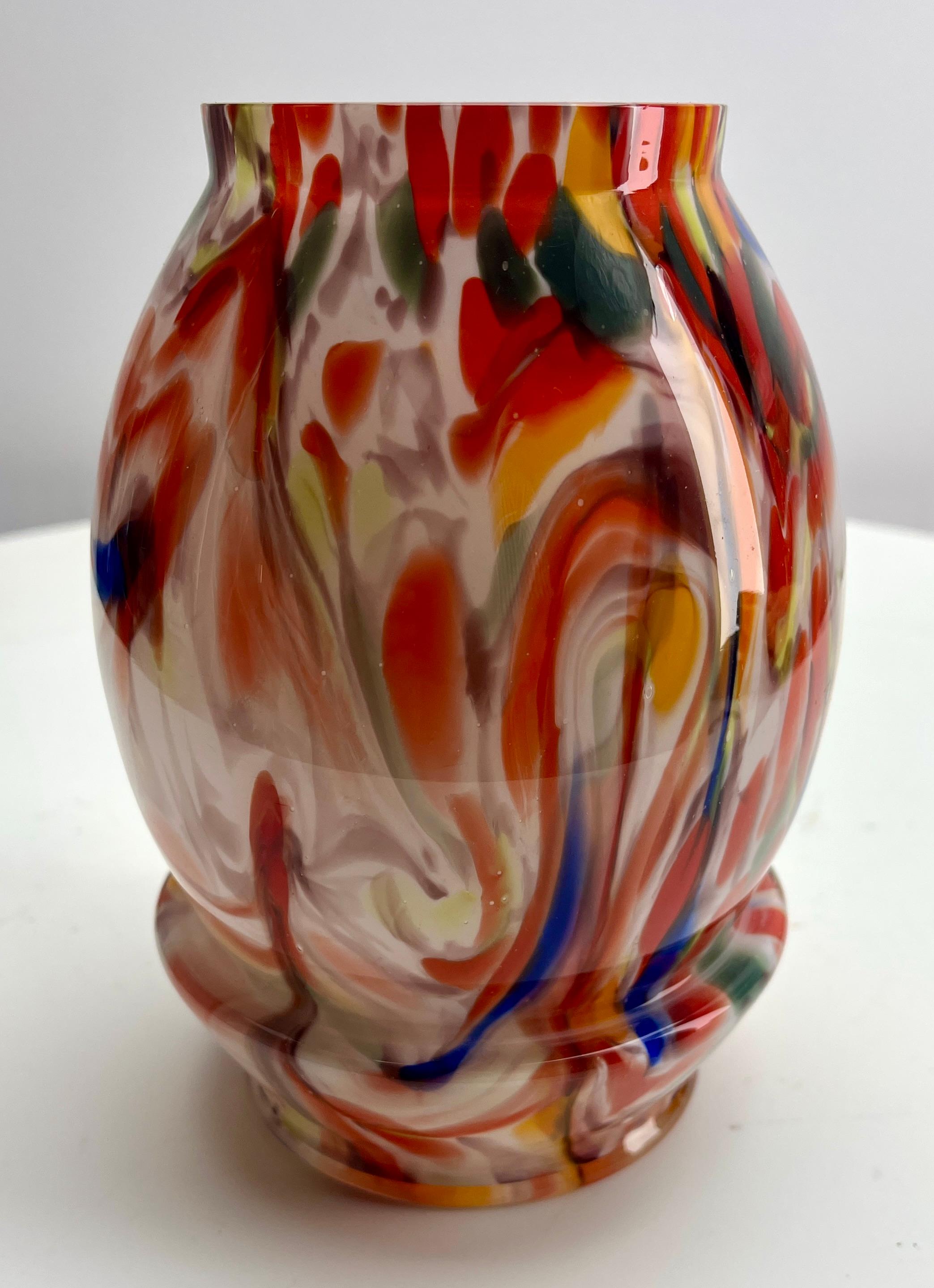 Art déco-Vase aus mehrschichtigem Scailmont-Glas von Henri Heemskerk, 1933er Jahre (Handgefertigt) im Angebot