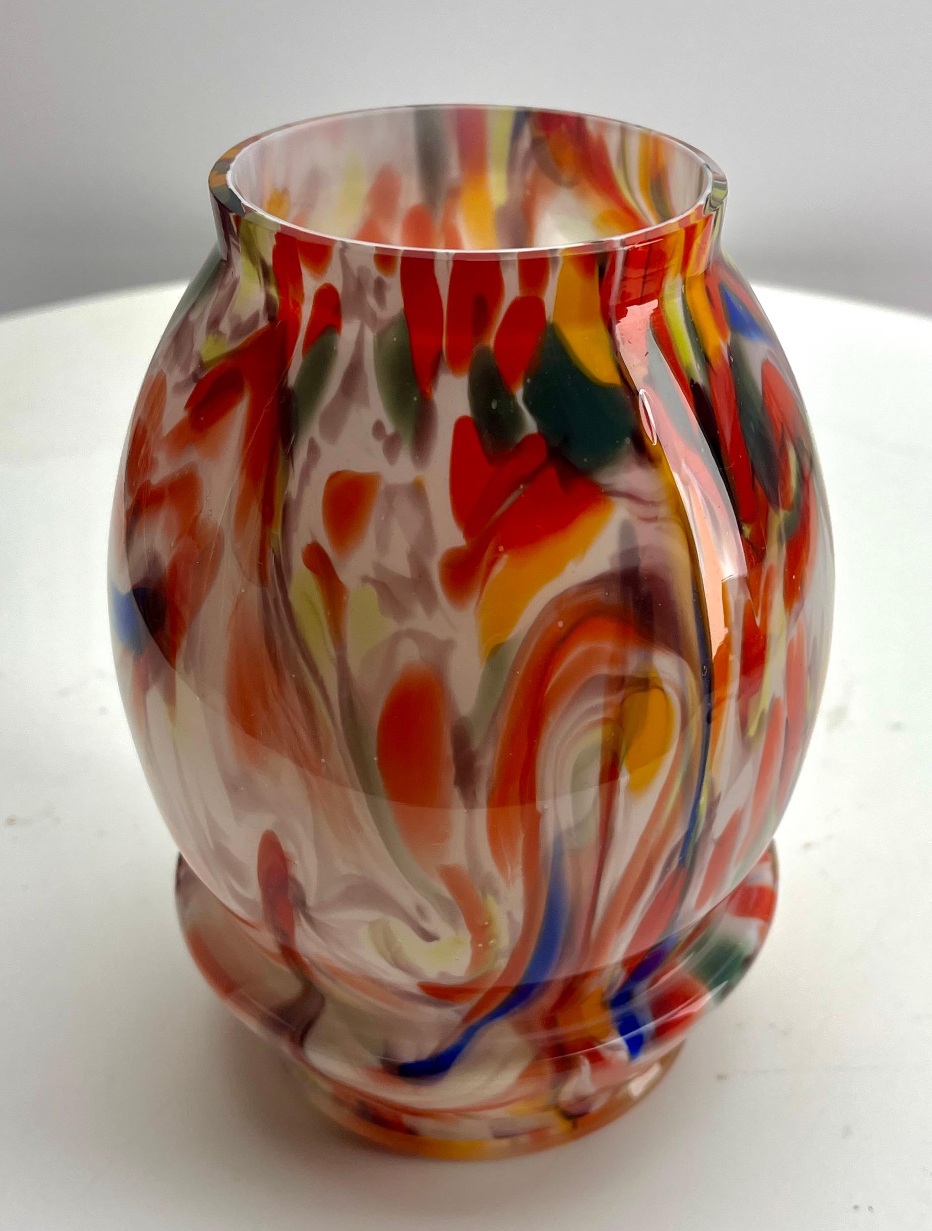 Art déco-Vase aus mehrschichtigem Scailmont-Glas von Henri Heemskerk, 1933er Jahre (Mitte des 20. Jahrhunderts) im Angebot