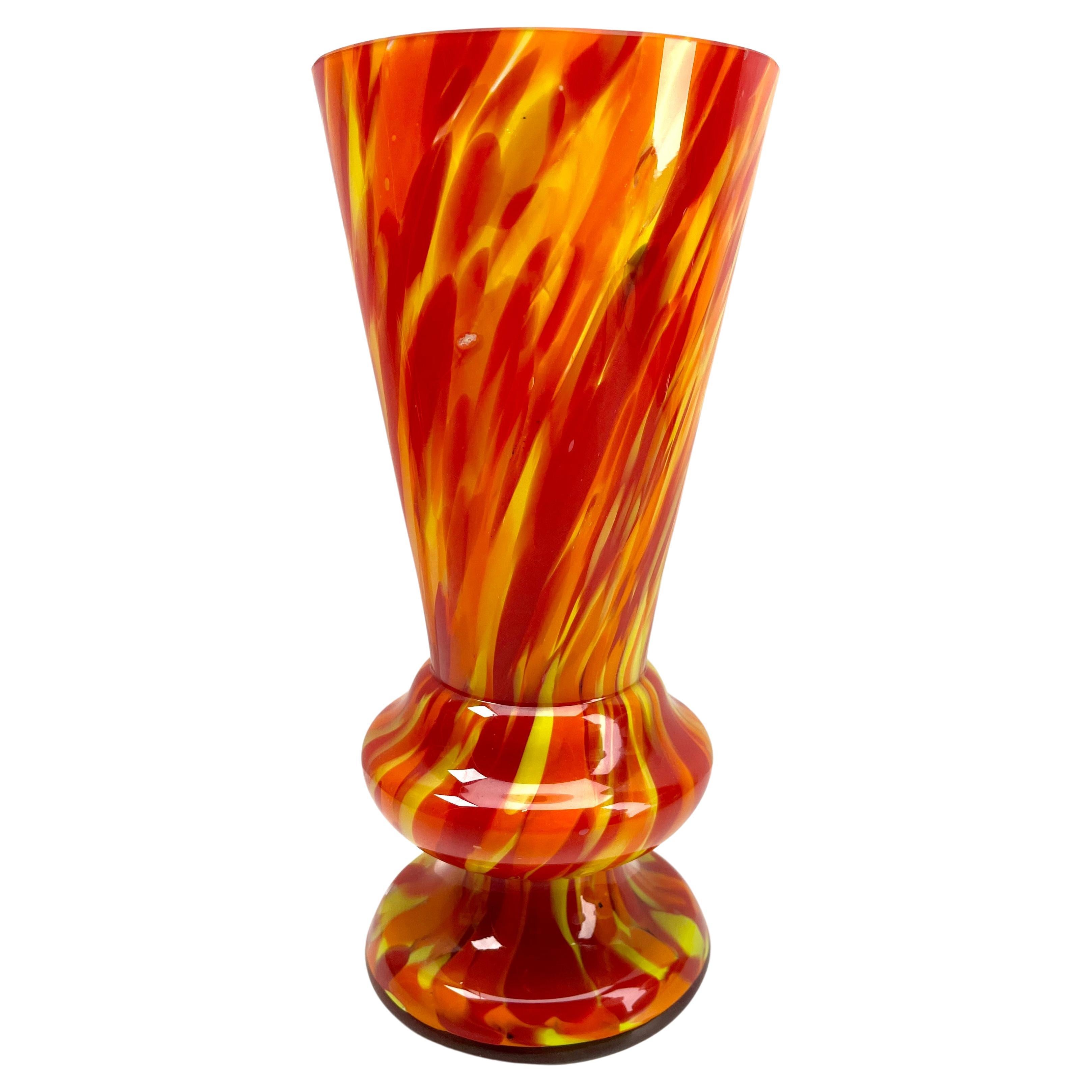 Art Deco Vase Multiple Layered Glass Scailmont by Henri Heemskerk, 1933s For Sale