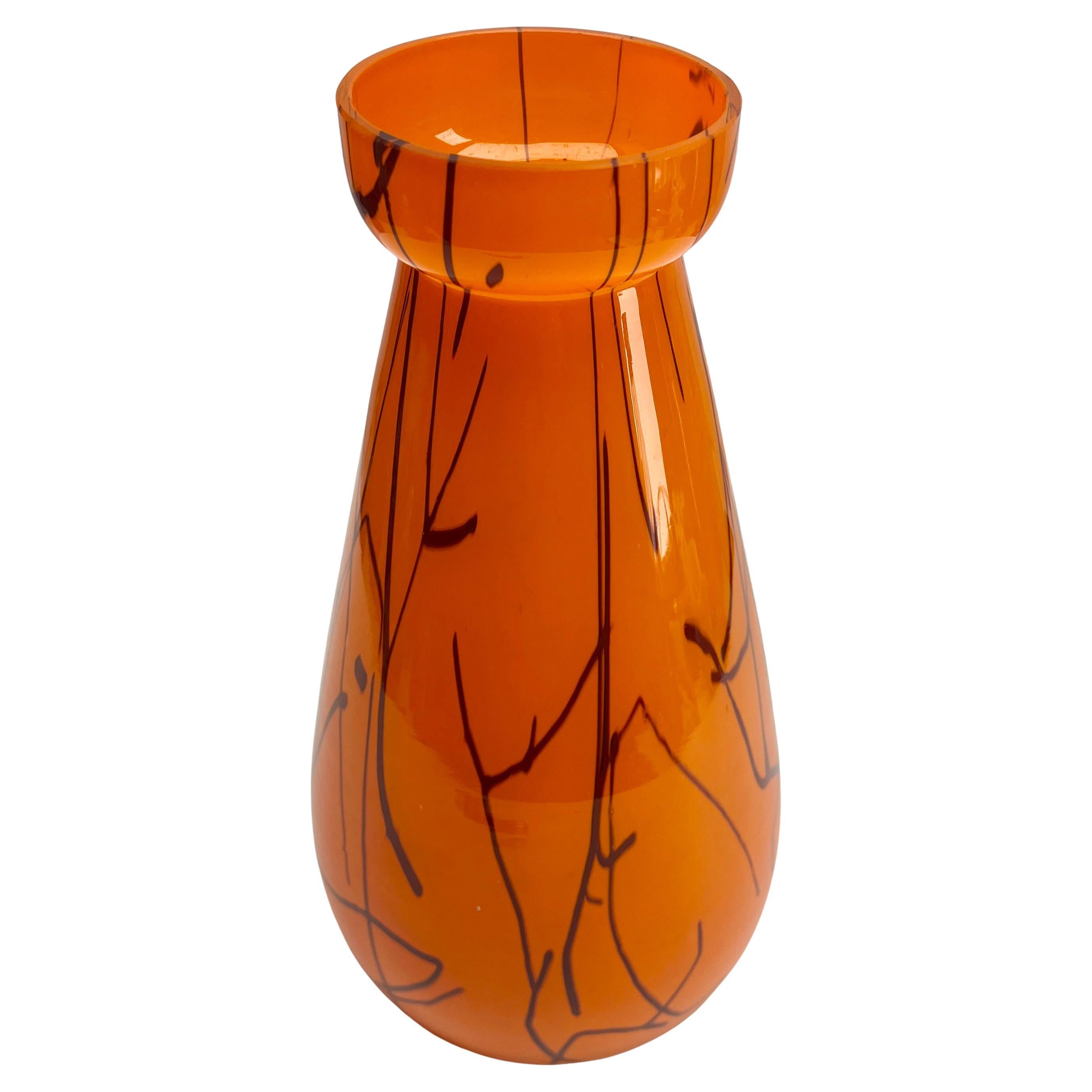 Vaso Art Deco a strati multipli in vetro Scailmont di Henri Heemskerk, anni 1933