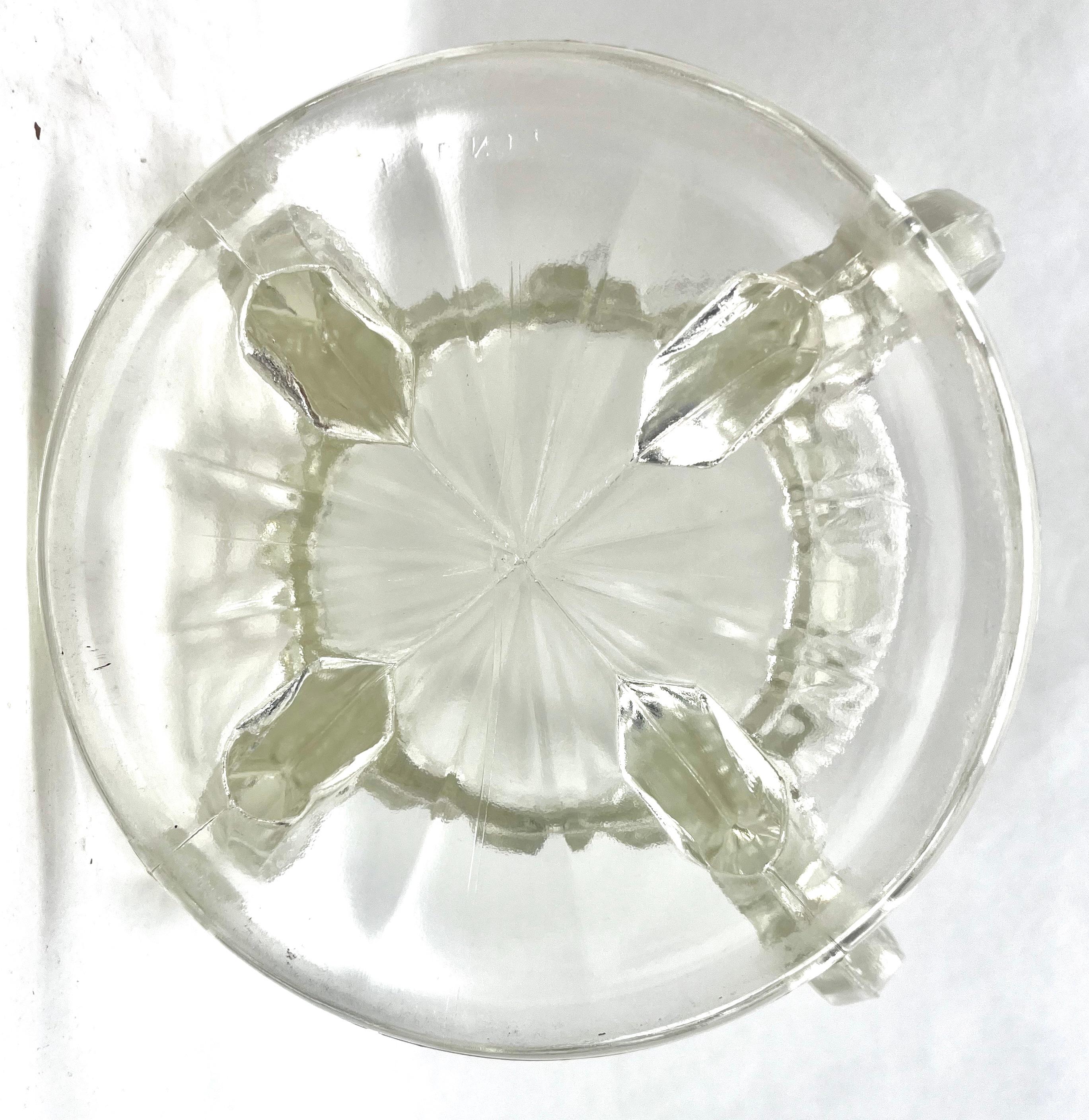 Art Deco Vase oder Weinkühler Hoskins Rose &Co - Libochovice Tschechoslowakei  (Glaskunst) im Angebot