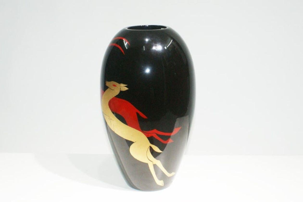 French Art Deco Vase Signed ,  