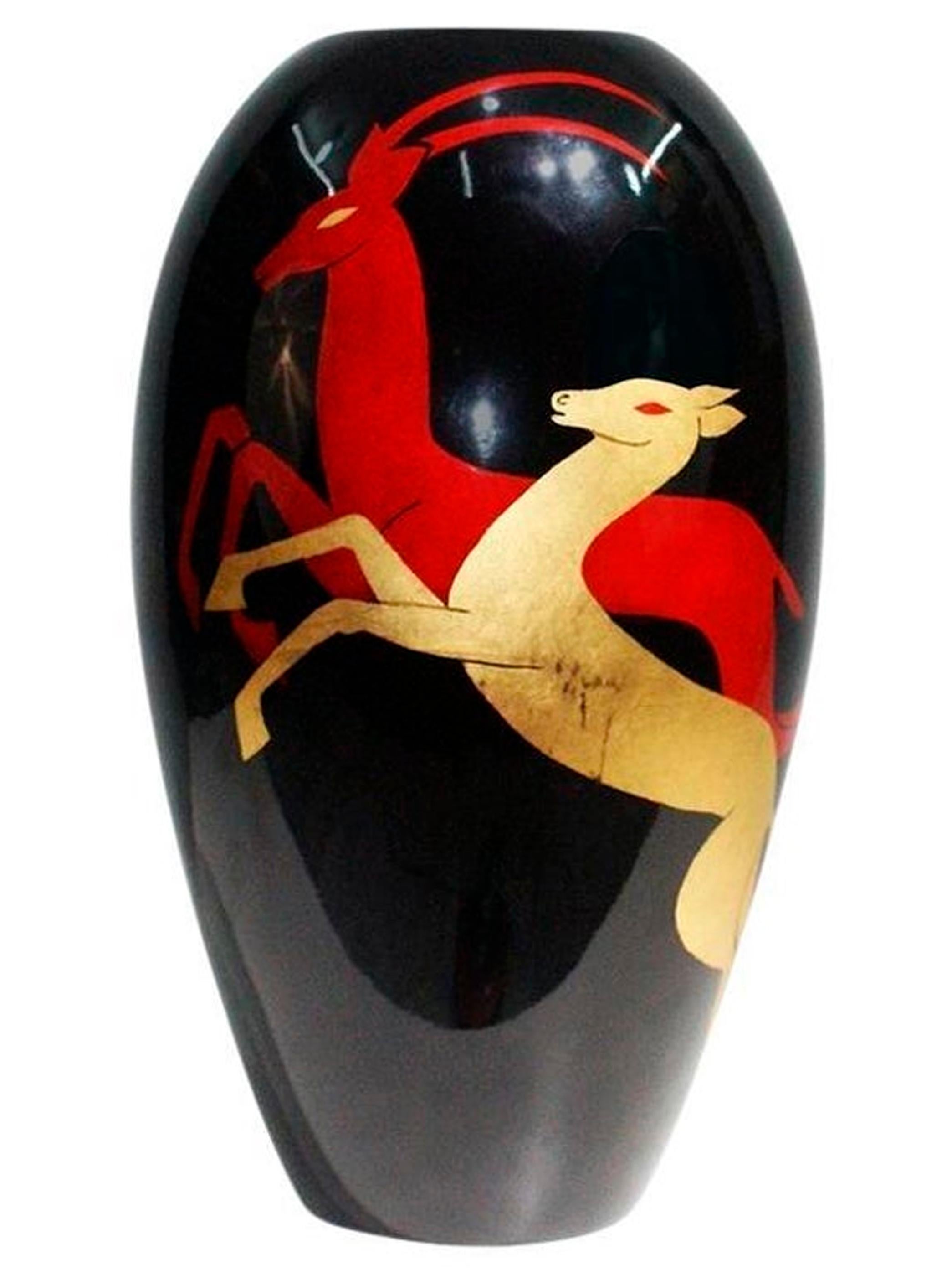 Jarrón Art Decó Firmado ,  