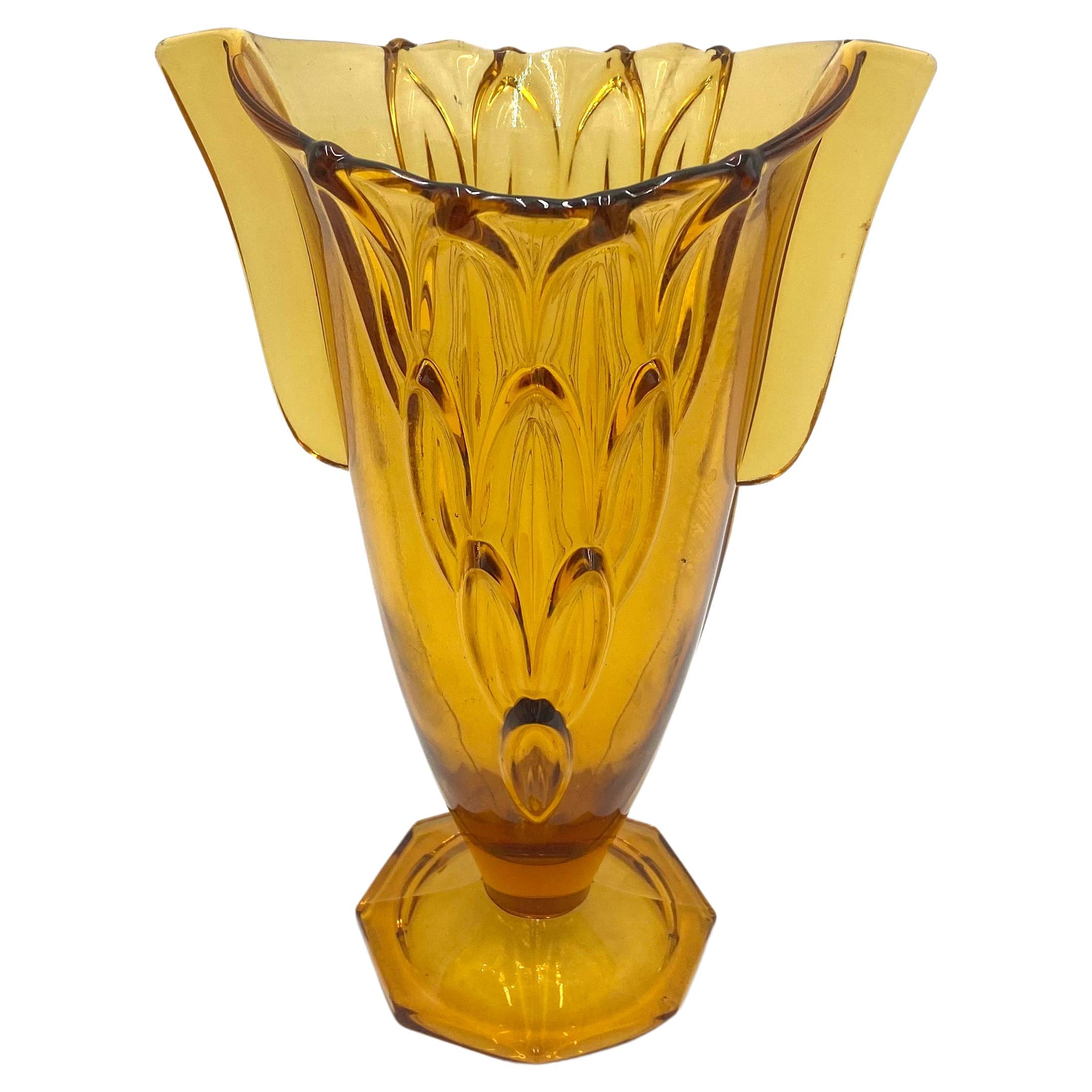 Art Deco Vase, Stölzle Hermanova Hut, Czech Republic, 1930s