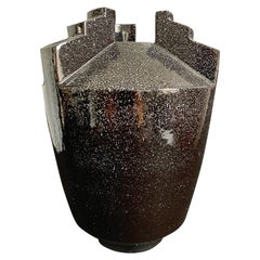 Art Deco Vase, Stylized Geometric Forms by Guillard, Black and White