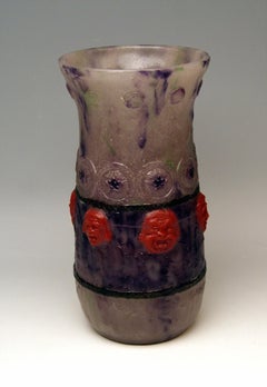 Art Deco Vase Tragi-Comique France Gabriel Argy-Rousseau, circa 1922