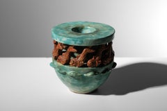 Vaso Art Decor con decorazione di pesci scolpiti non identificati