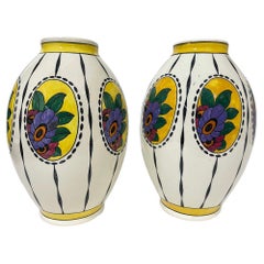 Art Deco vases by Charles Catteau for Boch Frères, D781, 1920s