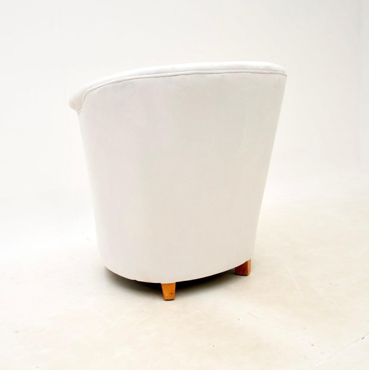Early 20th Century Art Deco Velvet Tub Chair by Hille