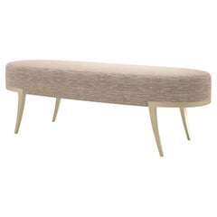 Banc tapissé en velours Art déco