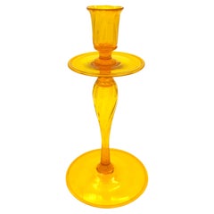 Art Deco Venetian Art Glass Candlestick