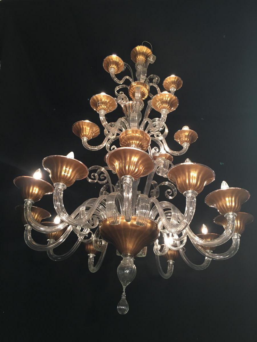 Art Deco Venetian chandelier.