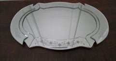Art Deco Venetian Cut Glass Mirror Wine Tray This is a delightful piece