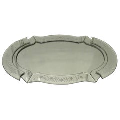 Art Deco Venetian Cut Glass Mirror Wine Tray This is a delightful piece