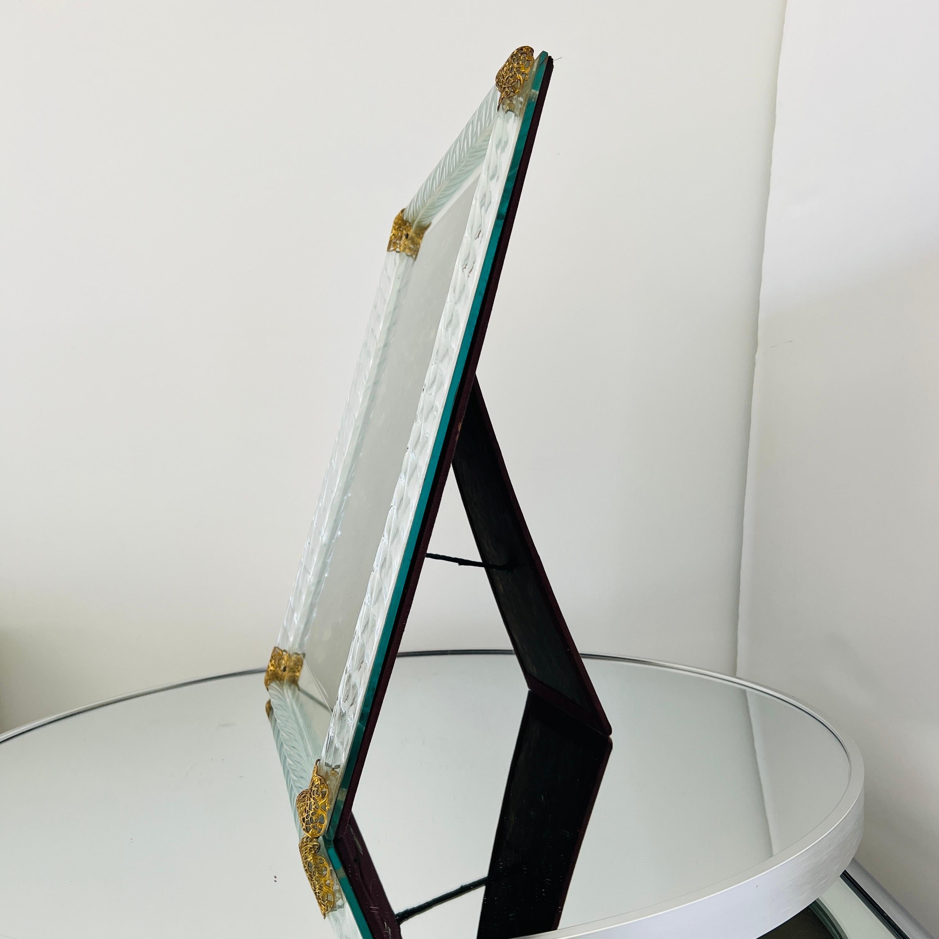 Art Deco Venezianisches Glas und verspiegelter Bilderrahmen, 1930er Jahre  14
