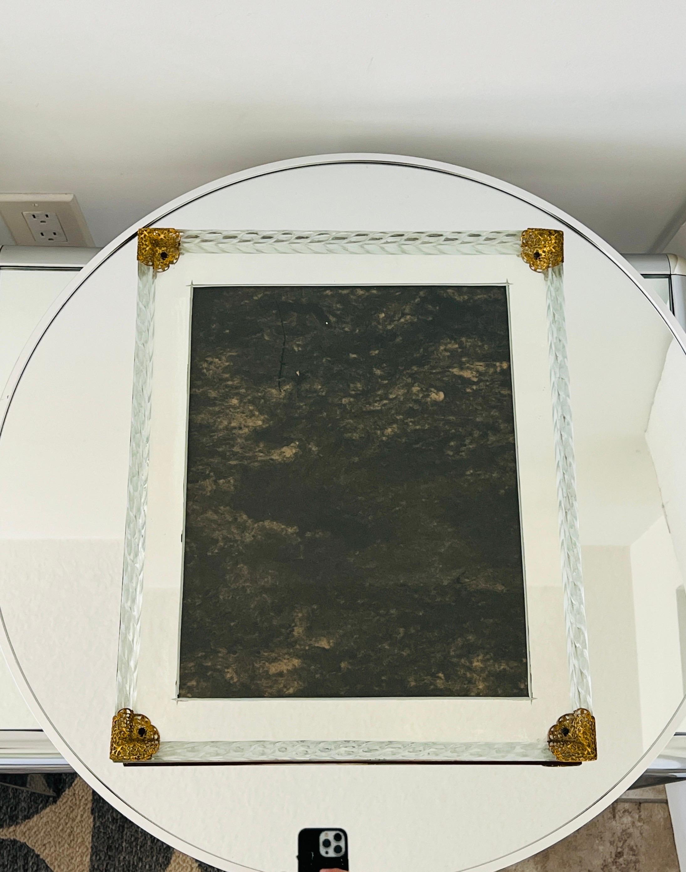 Art Deco Venezianisches Glas und verspiegelter Bilderrahmen, 1930er Jahre  14