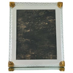 Art Deco Venezianisches Glas und verspiegelter Bilderrahmen, 1930er Jahre  14" x 17" Zentimeter