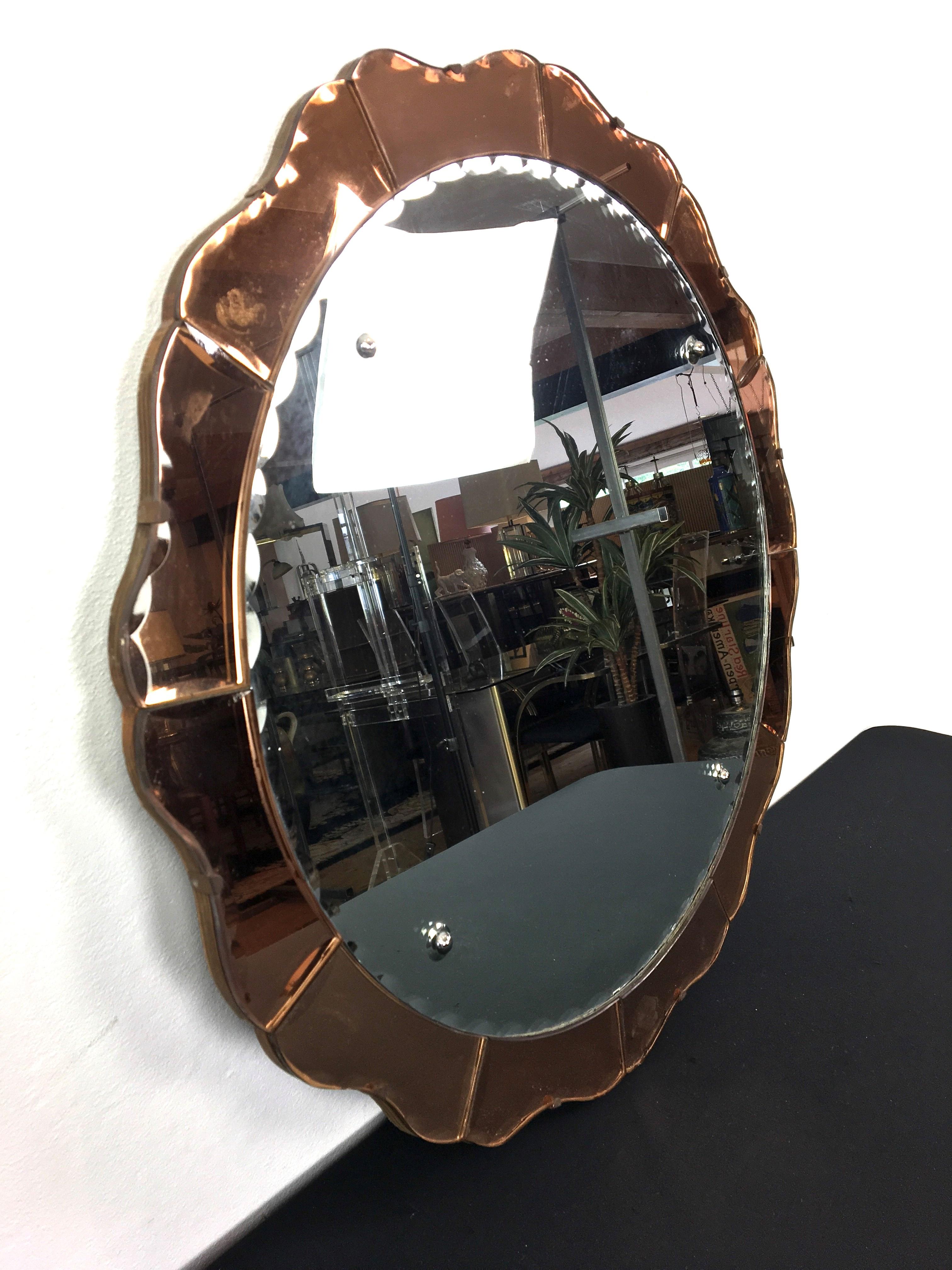 Hand-Crafted Art Deco Venetian Mirror