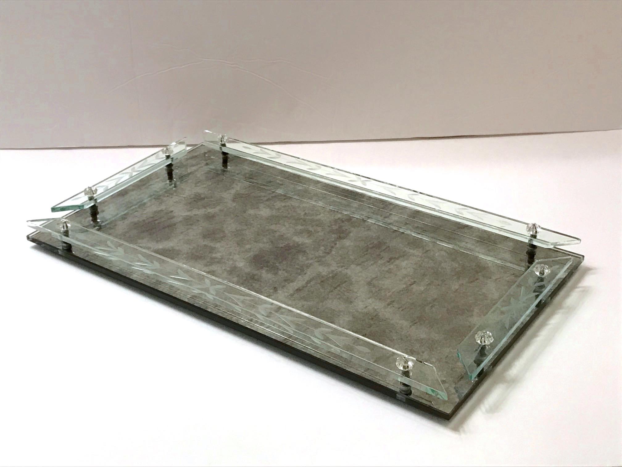 smoked glass tray