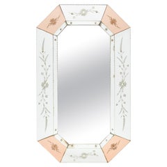Vintage Art Deco Venetian Pareclose Mirror
