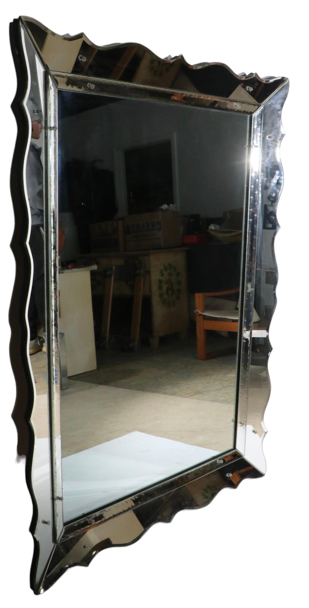 art deco venetian mirror