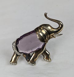 Art Deco Vermeil Elephant Brooch