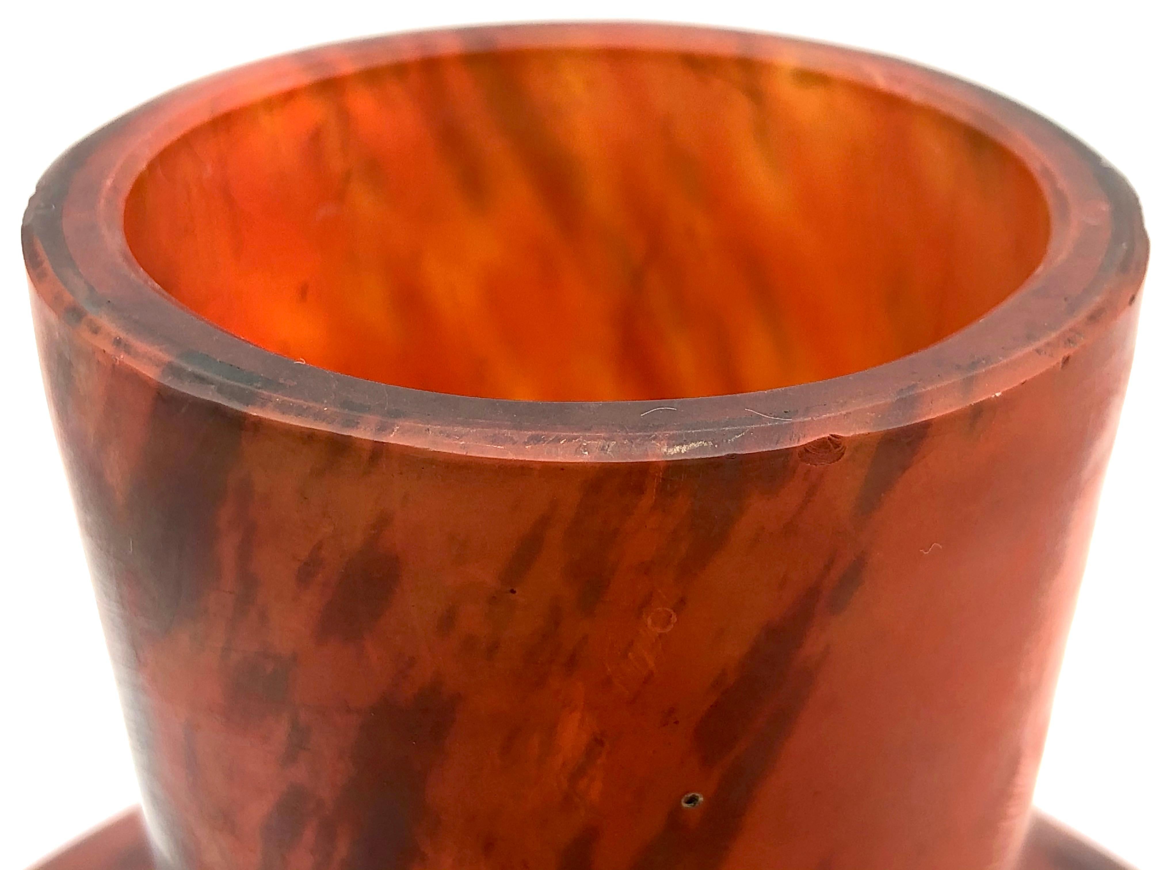 Art Deco Verreries D'Art Lorrain for Daum Glass Vase Fully Signed France For Sale 4