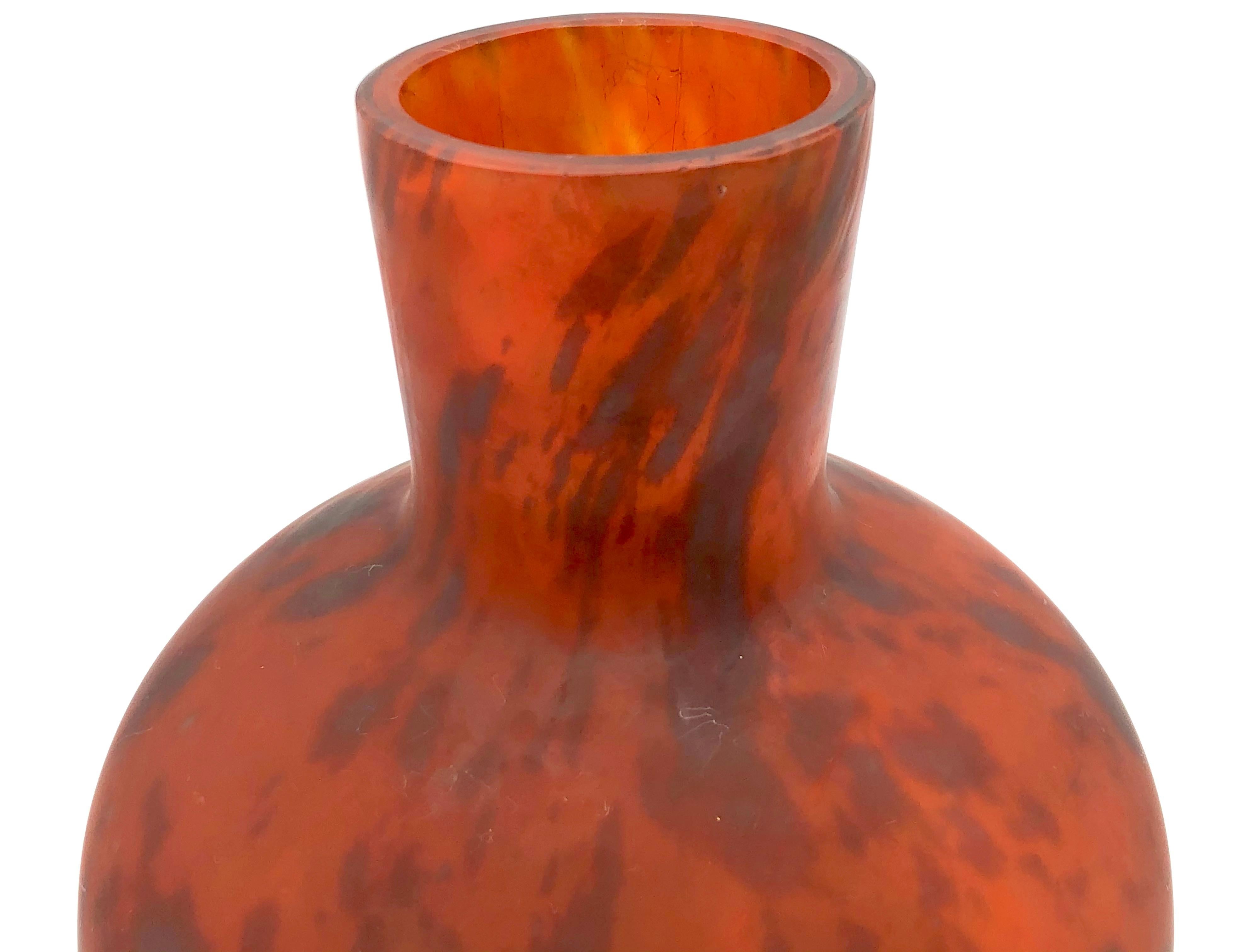 Vase en verre Art Déco Verreries D'Art Lorrain pour Daum, entièrement signé France Bon état - En vente à Munich, DE