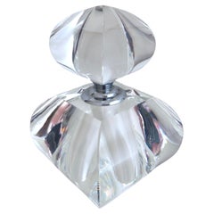 Art Deco Very Large Fine Quality French Cut Glass Perfume Bottle Circa 1935