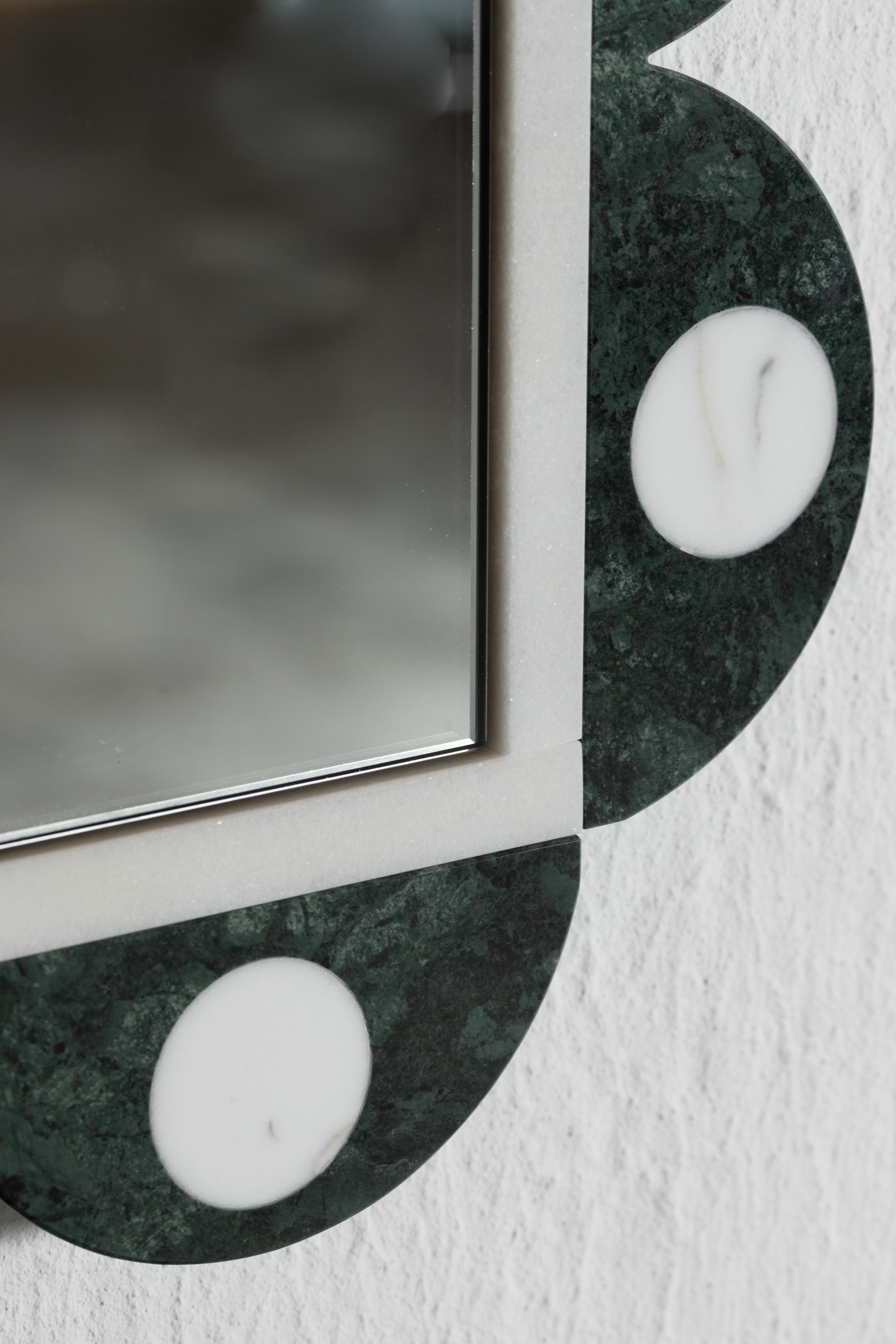 Art Deco Victoire Wandspiegel, Marmor, handgefertigt in Portugal von Greenapple im Angebot 5