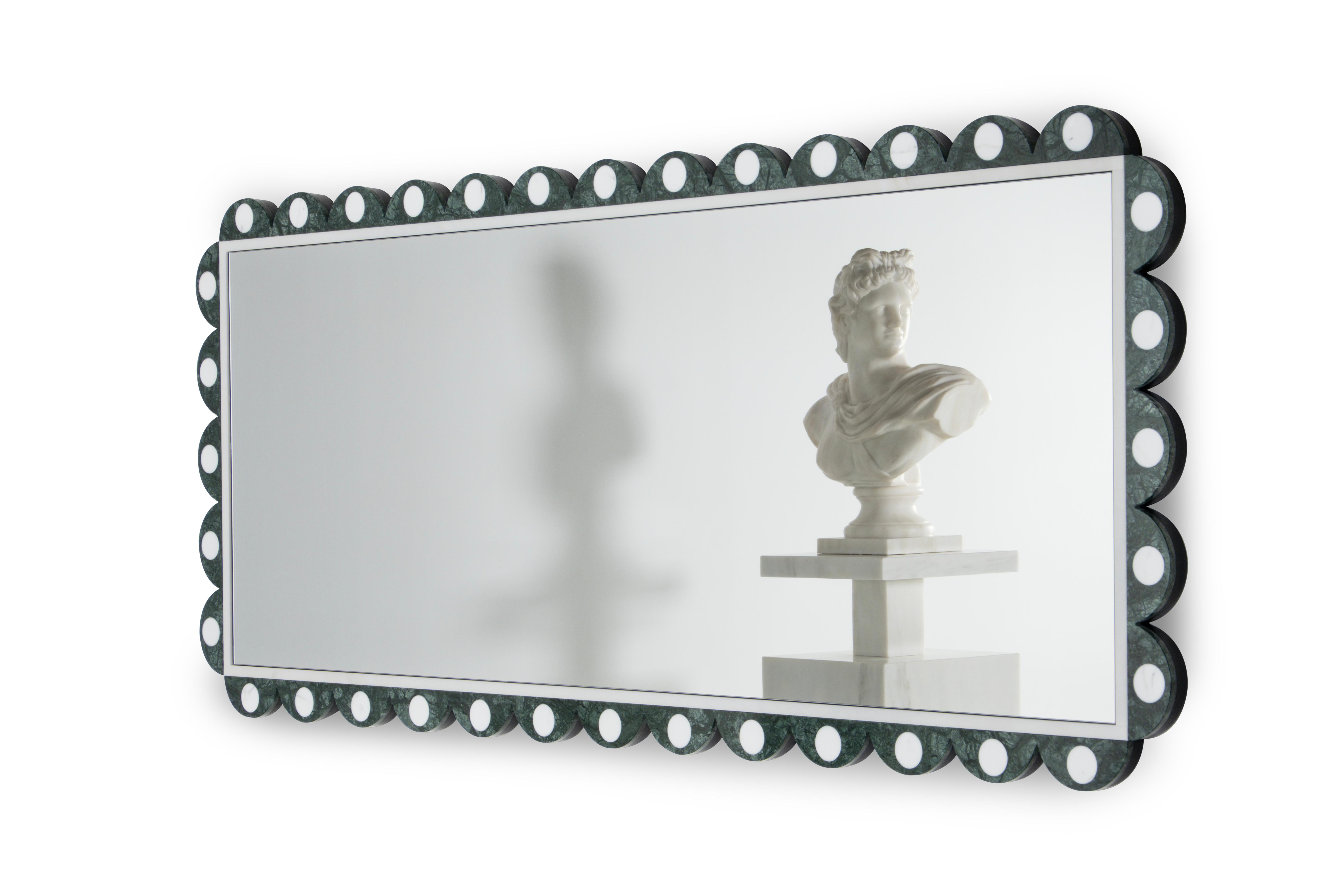 Art Deco Victoire Wandspiegel, Marmor, handgefertigt in Portugal von Greenapple (Portugiesisch) im Angebot
