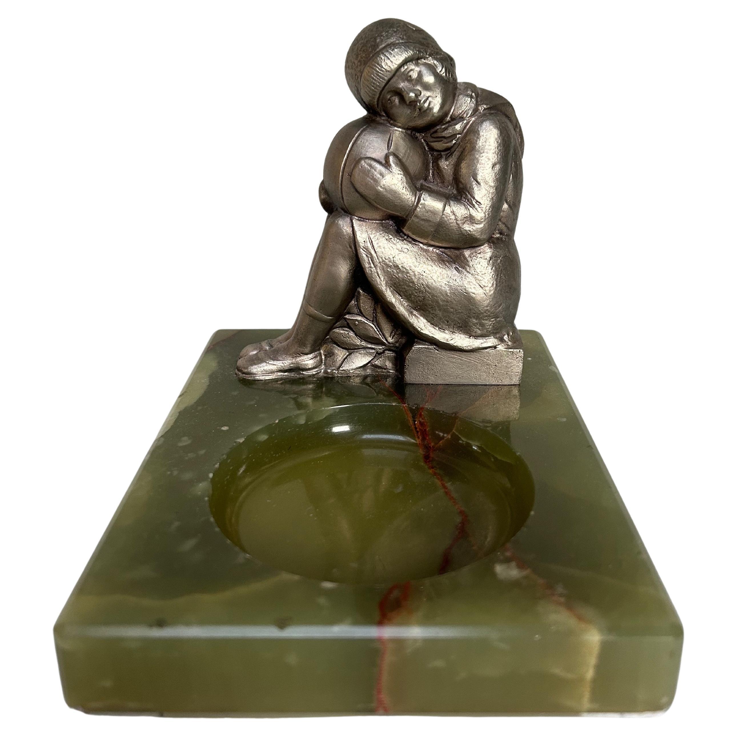 Art Deco Vide-Poche signed Melo (Armand Lemo) For Sale