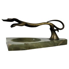Videopoche Art Deco Vienna Bronze e Onice Verde, 1920 ca.