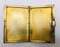Antique Art Deco Vienna Silver Enamel Calling Card Holder