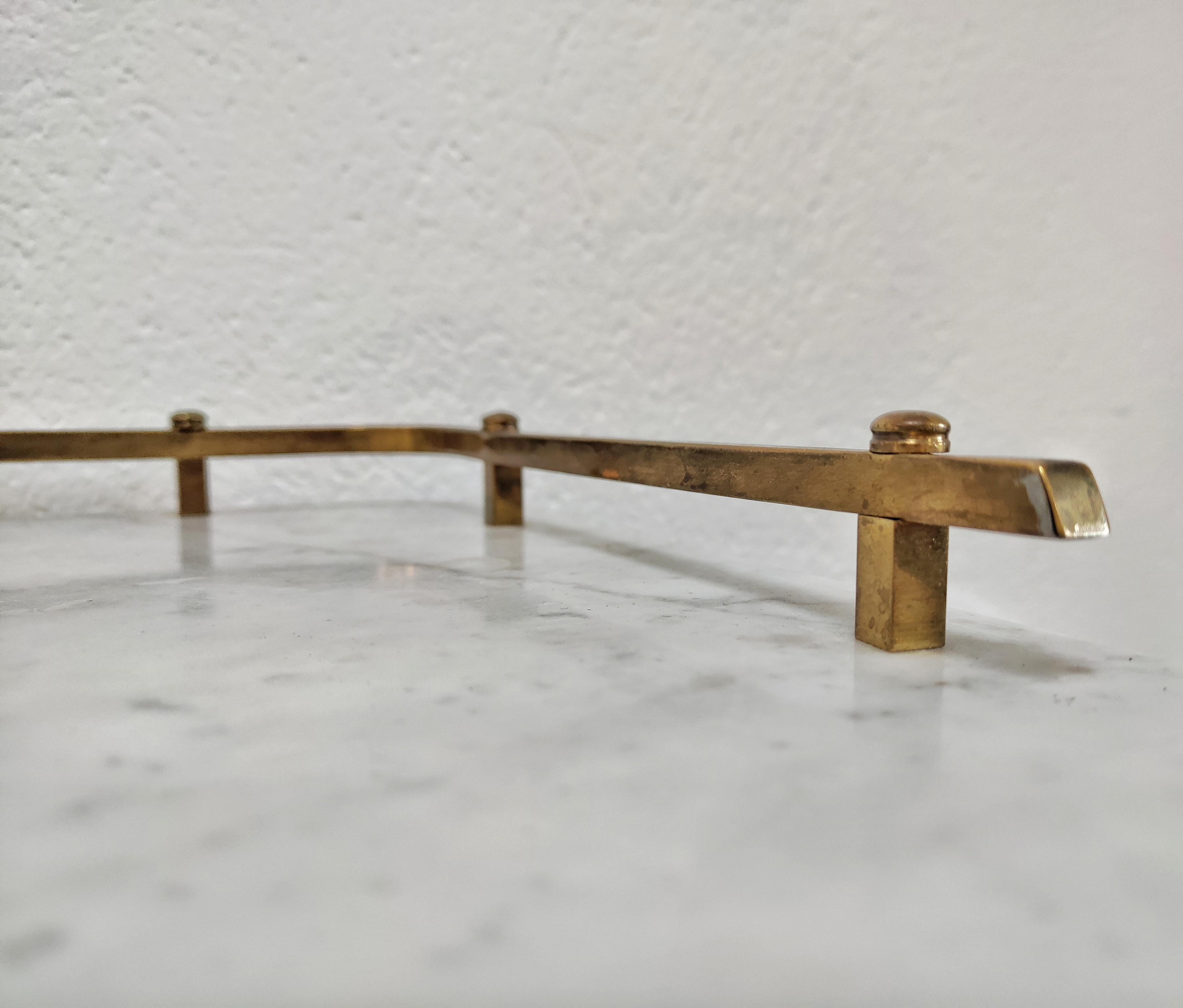 Art Deco / Viennese Secession Nightstand in Brass and Marble, Austria, 1900s In Good Condition In Beograd, RS